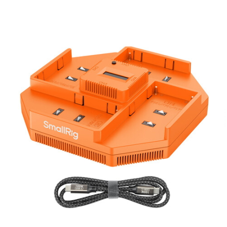 SmallRig 4837 - czterokanałowa ładowarka do akumulatorów NP-F550/F570/F750/F970 - zawartość zestawu